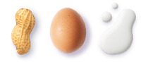 A row of 3 top allergens