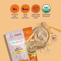 Organic Baby Oatmeal - 3 Allergens, Variety Pack