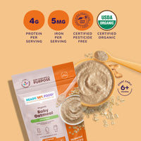 Organic Baby Oatmeal - 3 Allergens, Variety Pack