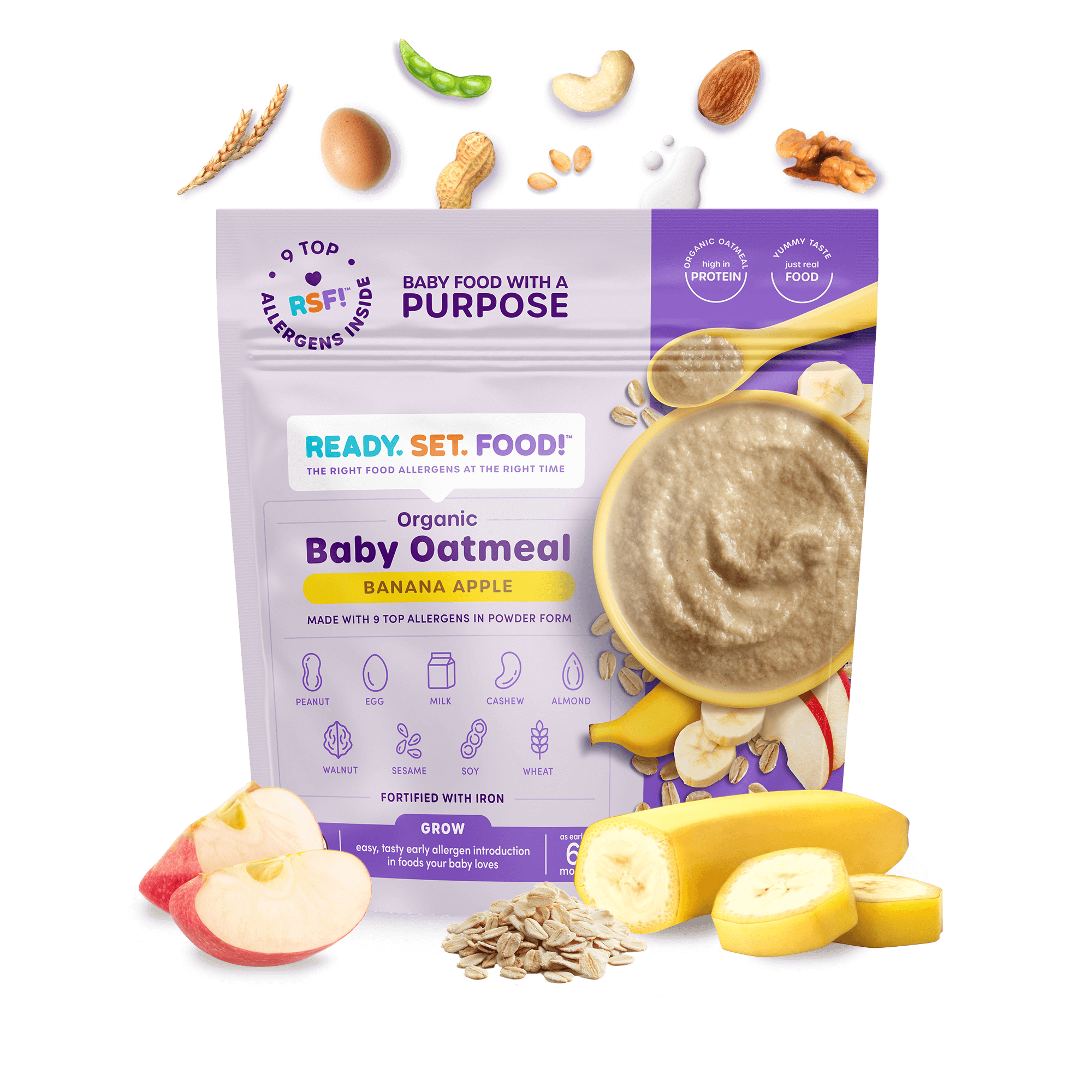 Baby Organics Happy Baby Probiotic Oatmeal Cereal Baby Food