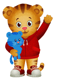 Daniel Tiger animation waving and smiling